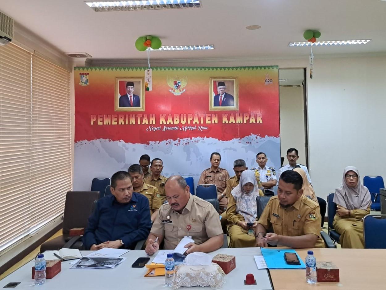 Kepala BPS Kabupaten Kampar Hadiri Rapat Koordinasi Virtual Pengendalian Inflasi